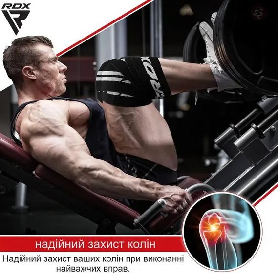 Бинти на коліна RDX GYM KNEE WRAP R11 BLACK/BLUE (WAH-KR11BU) | Зображення 3