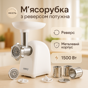 М'ясорубка кухонна шнекова, Електром'ясорубки для дому професійні, М'ясорубки для кафе ZJ-63