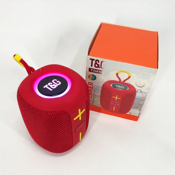 Портативна Bluetooth колонка TG658 8W з RGB підсвічуванням. GK-225 Колір: червоний | Зображення 4