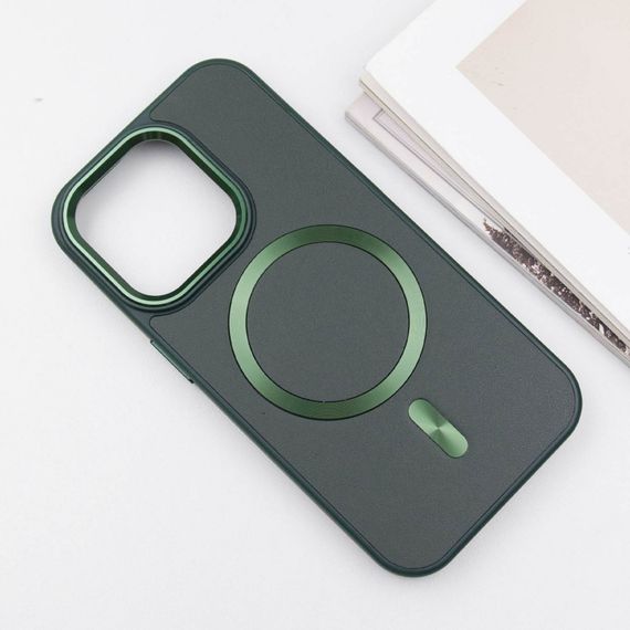 Шкіряний чохол SnapCase with MagSafe для Apple iPhone 16 Pro (6.3") Green | Зображення 1