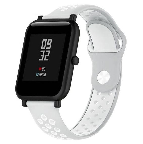 Спортивный ремешок Primo Perfor Sport для часов Xiaomi Amazfit Bip/Bip Lite/Amazfit Bip GTS - Grey&White