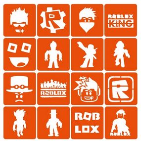 Набор трафаретов для био-тату «Roblox» Roblox_simple-16