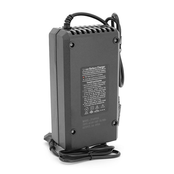 Зарядний пристрій Jinyi для акумуляторів Li-ion 48V6A(54,6V),13S,штекер Triangle plug (T-tipe/IEC/C13 N+L-),з індикацією,BOX | Зображення 2