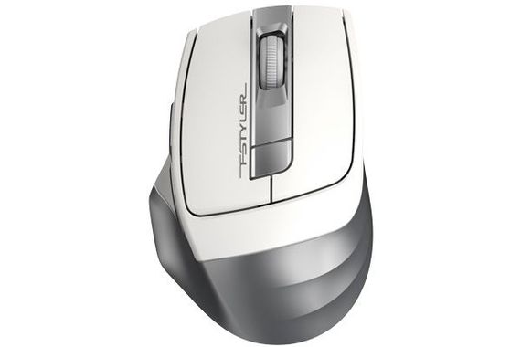 Миша бездротова A4Tech Fstyler FG35,  USB, колір сріблястий + білий