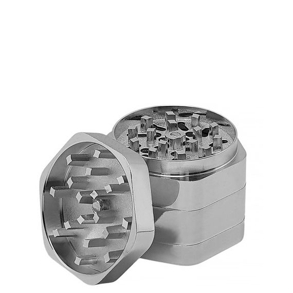 Гриндер Для Измельчения Табака На 4 Части "Grinder Magnets Silver" | Зображення 1
