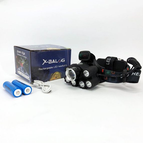 Яркий светодиодный налобный фонарь Bailong Police BL-T78 5 led белый + KT-844 2 ультрафиолетовый | Зображення 2