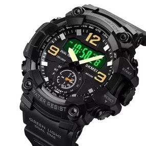 Годинник для військовослужбовців SKMEI 1965BK BLACK | Годинник скмей чоловічий | Водостійкий HX-998 тактичний годинник