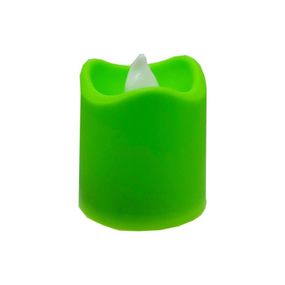 Декоративная свеча LED с пламенем 12-67C(Green) 4 см, зеленый