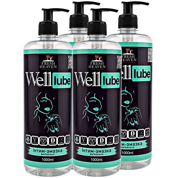 Интим-смазка вагинальная (блок 4шт) Fresh Heaven Well Lube 1000ml (Home версия)