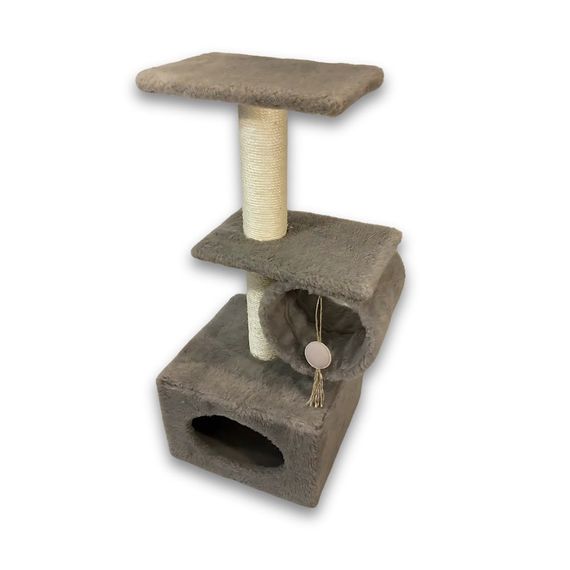 Дряпка Природа Саванна для котів з барабаном капучино 38x38x90 см | Зображення 1