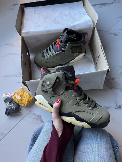 Кросівки Jordan 6 x Travis Scott Retro Olive весна / літо / осінь 2035 | Зображення 4