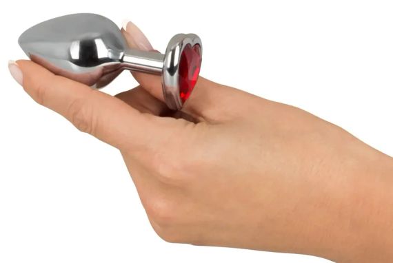 Металлическая пробка ДИАМАНТ СЕРДЦЕ (средняя) sexstyle | Зображення 3