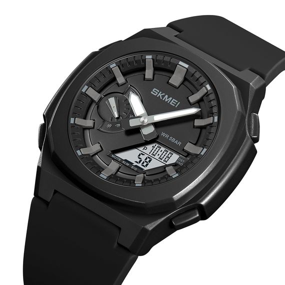 Чоловічий годинник Skmei 2091BKGYWT Black-Grey White | Зображення 1