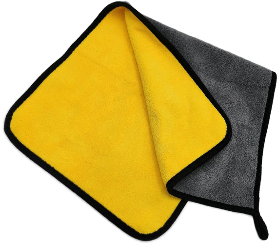 Рушник Primo з мікрофібри для автомобіля 30x60 см - Gray&Yellow