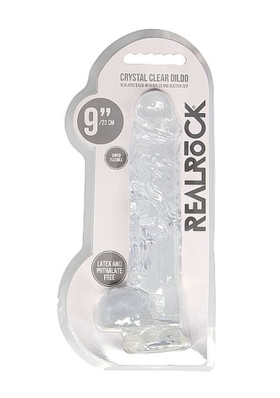 Фалоімітатор Realistic Dildo with Balls Transparent 9/23 см Sex Aura | Зображення 1