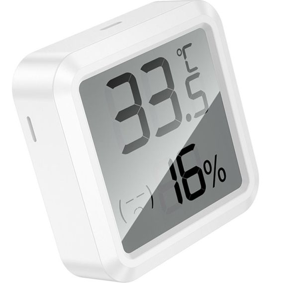 Термогігрометр HOCO HX40 з LCD дисплеєм, вимірюванням температури та вологості - White | Зображення 2