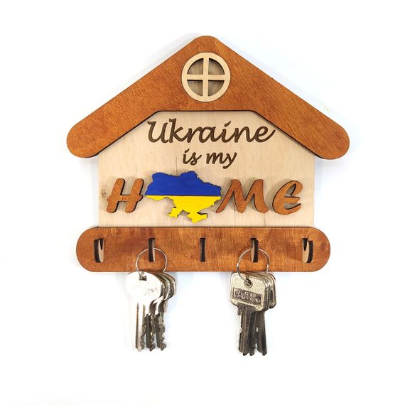 Ключниця Ukrain is my HOME 20х16,5 см Майстерня містера Томаса Фанера 4 мм | Зображення 2