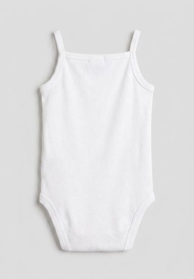 Дитяче боді-майка для дівчинки H&M 56 см Білий (25063003B1) | Зображення 1