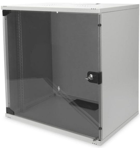 Шкаф DIGITUS 19&quot; 12U 540x400, стекл.дверь, 60kg max, серый (DN-1912-U-S-1)