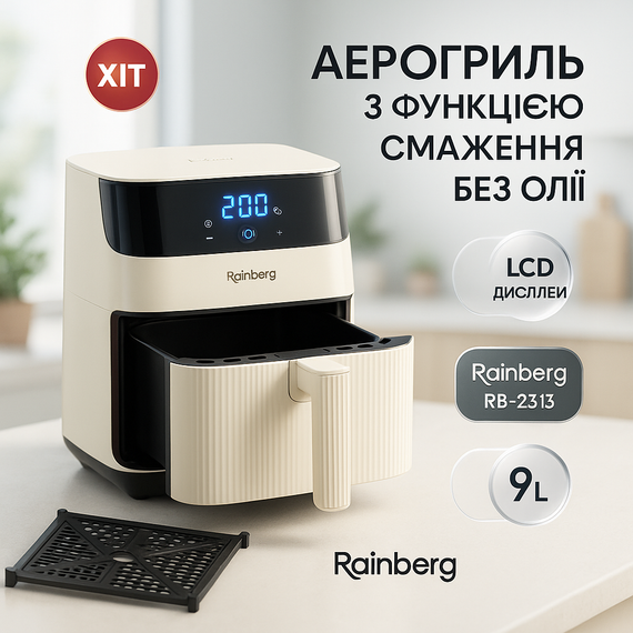 Настольная фритюрница, Мультипечь с функцией аэрофритюрницы и грилем, Фритюрница для готовки без масла RI-36