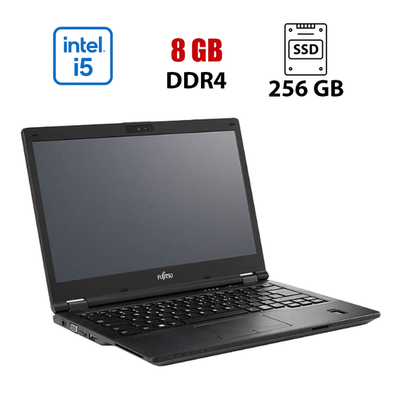 Ноутбук Fujitsu LifeBook E548 / 14" (1920x1080) IPS / Intel Core i5-7200U (2 (4) ядра по 2.5 - 3.1 GHz) / 8 GB DDR4 / 256 GB SSD / Intel HD Graphics 620 / WebCam б/у