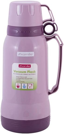 Термос Kamille Glass Nigella 1800мл дзеркальна колба і 2 чашки | Зображення 1