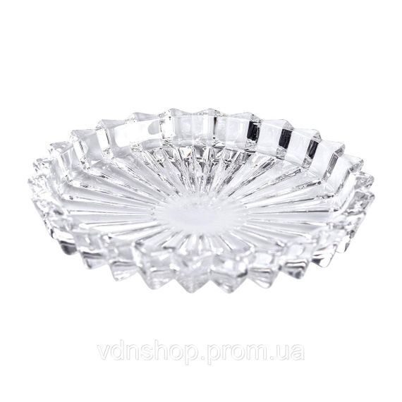 Набір із 6 тарілок для подачі по 12 см скляні прозорі круглі HP-YH-31 | Зображення 3