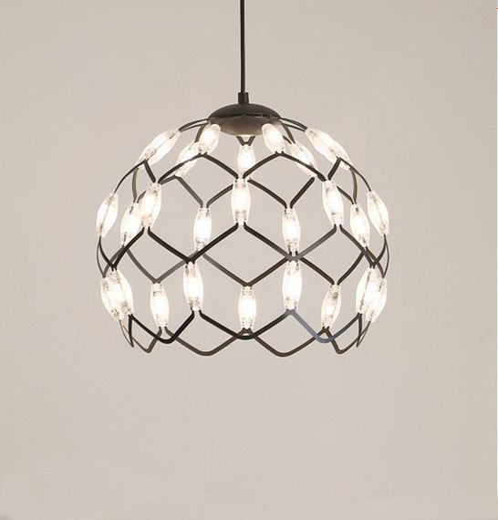 Люстра світлодіодна підвісна LED світильник для квартири на стелю лед 26280 Чорний 42-200х40х40 см. | Зображення 3