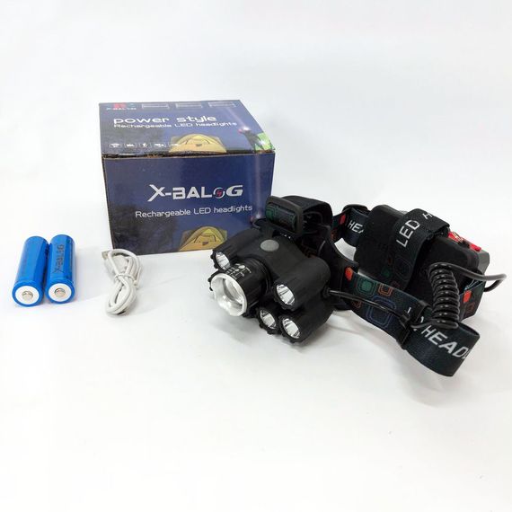 Яскравий світлодіодний ліхтар налобний Bailong Police BL-T78 5 led білий, налобний ліхтарик з FO-119 usb зарядкою | Зображення 3