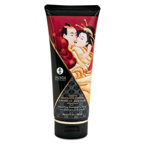 Їстівний масажний крем Shunga Kissable Massage Cream (200 мл), Ігристе полуничне вино