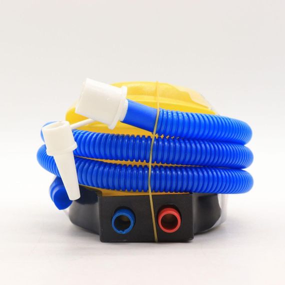 Надувний диван з пуфом та насосом (116х98х83см), Air Sofa, Коричневий / Надувне крісло для відпочинку | Зображення 7