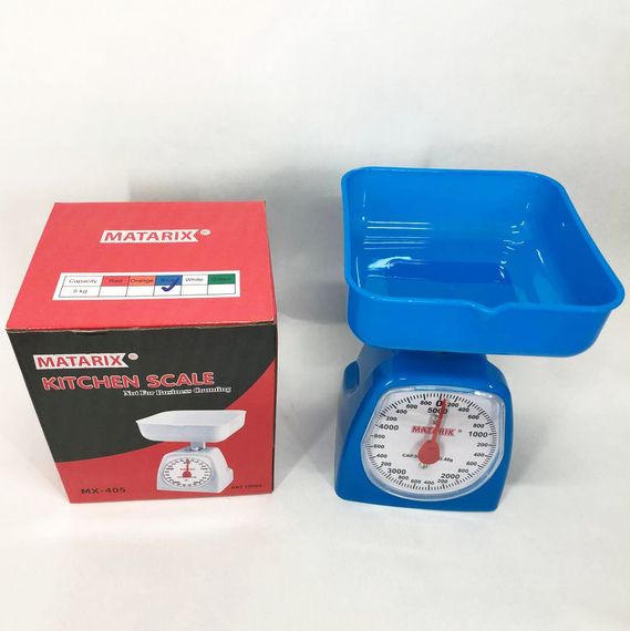 Весы для еды кухонные MATARIX MX-405 5 кг синие, Кулинарные весы для взвешивания еды HZ-41 | Зображення 3