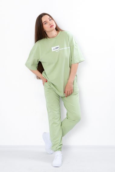 Комплект жіночий (футболка+штани) Носи своє 50 Зелений (p-14361-162081)