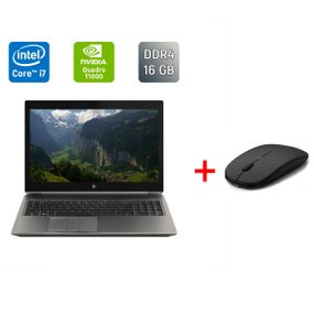 Мобильная рабочая станция Б-клас HP zBook 15 G6 / 15.6" (1920x1080) IPS / Intel Core i7-9850H (6 (12) ядер по 2.6 - 4.6 GHz) / 16 GB DDR4 / 128 GB SSD + 500 GB HDD / nVidia Quadro T1000, 4 GB GDDR5, 128-bit / Fingerprint / HDMI б/в + Подарунок Миша / USB