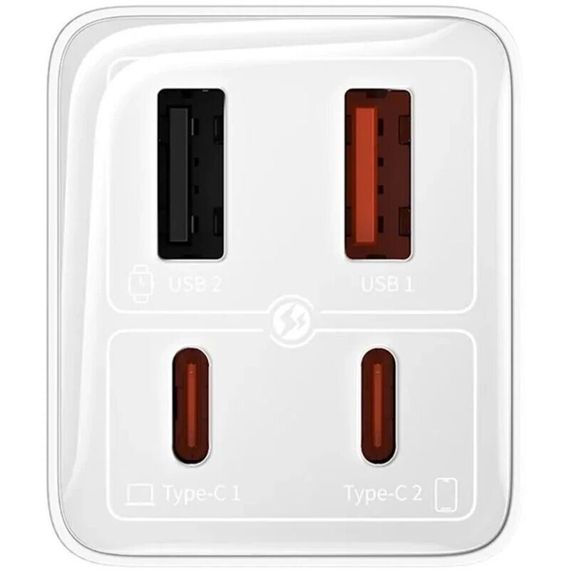 МЗП Baseus GaN6 Pro OS 2C+2U 65W + Type-C to Type-C 100W (1m) (P10162701) | Зображення 2