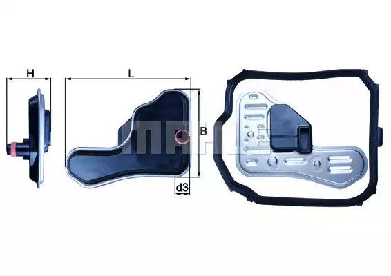 Фільтр АКПП CITROEN/PEUGEOT/RENAULT AL4/4-speed gear, MAHLE/KNECHT (HX148D) | Зображення 2