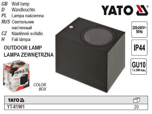 Светильник YATO Польша світильник настінний YT-81901