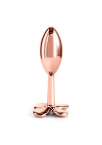 Анальная пробка металлическая NS Novelties Rear Assets Clover, золотая Sex Aura