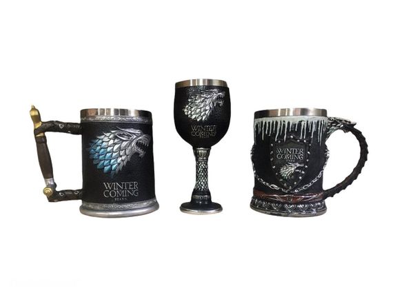 Подарунковий набір Чашка Келих 3D Гра Престолів Game Of Thrones Winter Is Coming Stark Старк | Зображення 2