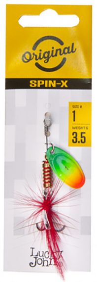 Блешня оберталка з борідкою Lucky John SPIN X ROUND 01 вагою 3,5 г (колір FT) (LJSR01-FT)