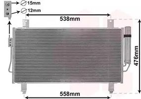 Радіатор, конденсор кондиціонера MITSUBISHI OUTLANDER, Van Wezel (32005252)