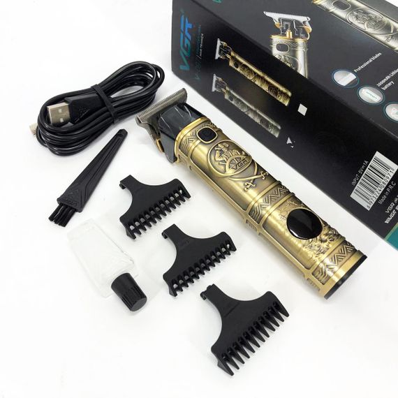 Машинка для стрижки волосся та бороди VGR V-097. Колір: срібний | Зображення 1