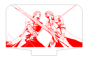 Акриловий світильник-нічник Devil May Cry 5 червоний tty-n002013