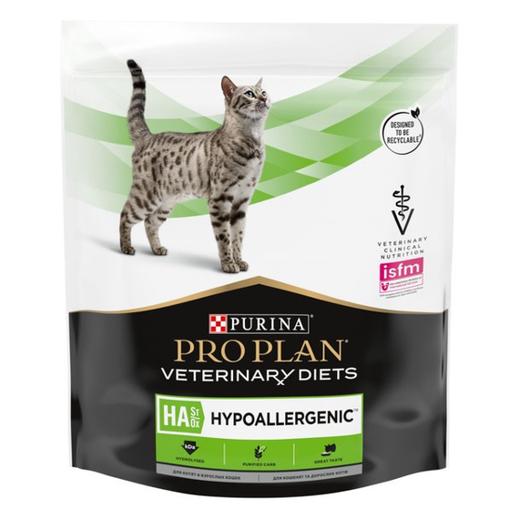 Сухой лечебный корм Purina ProPlan VeterinaryDiets HA Hypoallergen для котов ветеринарная диета с уткой 6*325г | Зображення 1