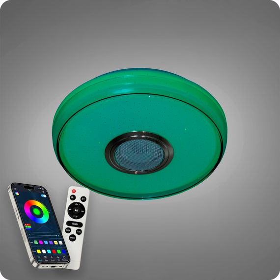 Люстра світлодіодна 517 Dlight RGB з пультом і  колонкою 45Вт Білий (02172) | Зображення 2