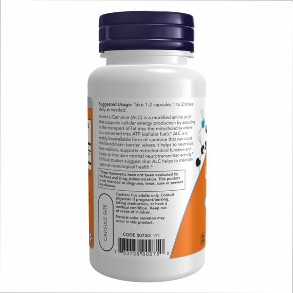 Acetyl L-Carnitine 500mg - 50 vcaps | Зображення 2