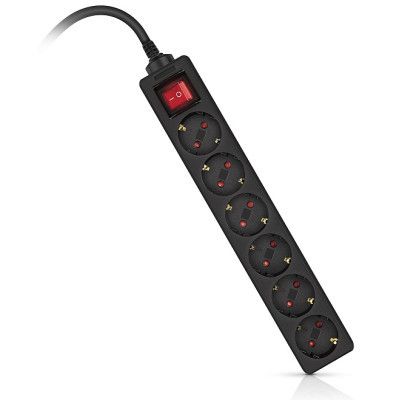 Сетевой фильтр питания REAL-EL RS-6 Protect M 1.8m, black (EL122300032) | Зображення 3