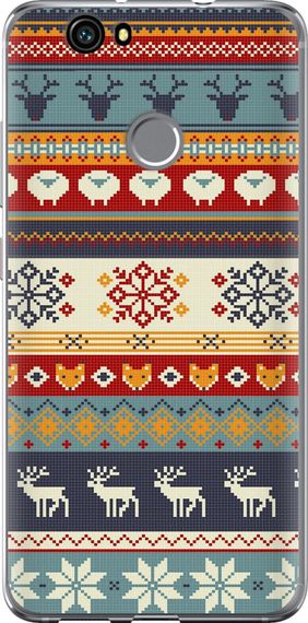 Чехол на Huawei Nova Рождественский орнамент "3303u-439-17620"