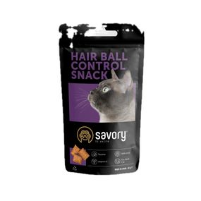 Ласощі для котів Savory Cats Snacks Pillows Hair Ball Control для виведення вовни 60 гр