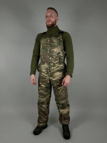 Полукомбинезон зимний тактический Мультикам, Мужской военный комбинезон утепленный на синтепоне